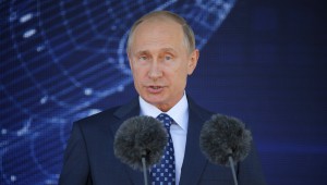 Russian President Putin delivers speech during opening ceremony of MAKS International Aviation and Space Salon in Zhukovsky